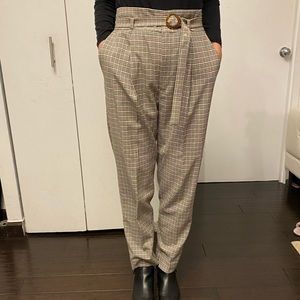 Mango checkered trousers